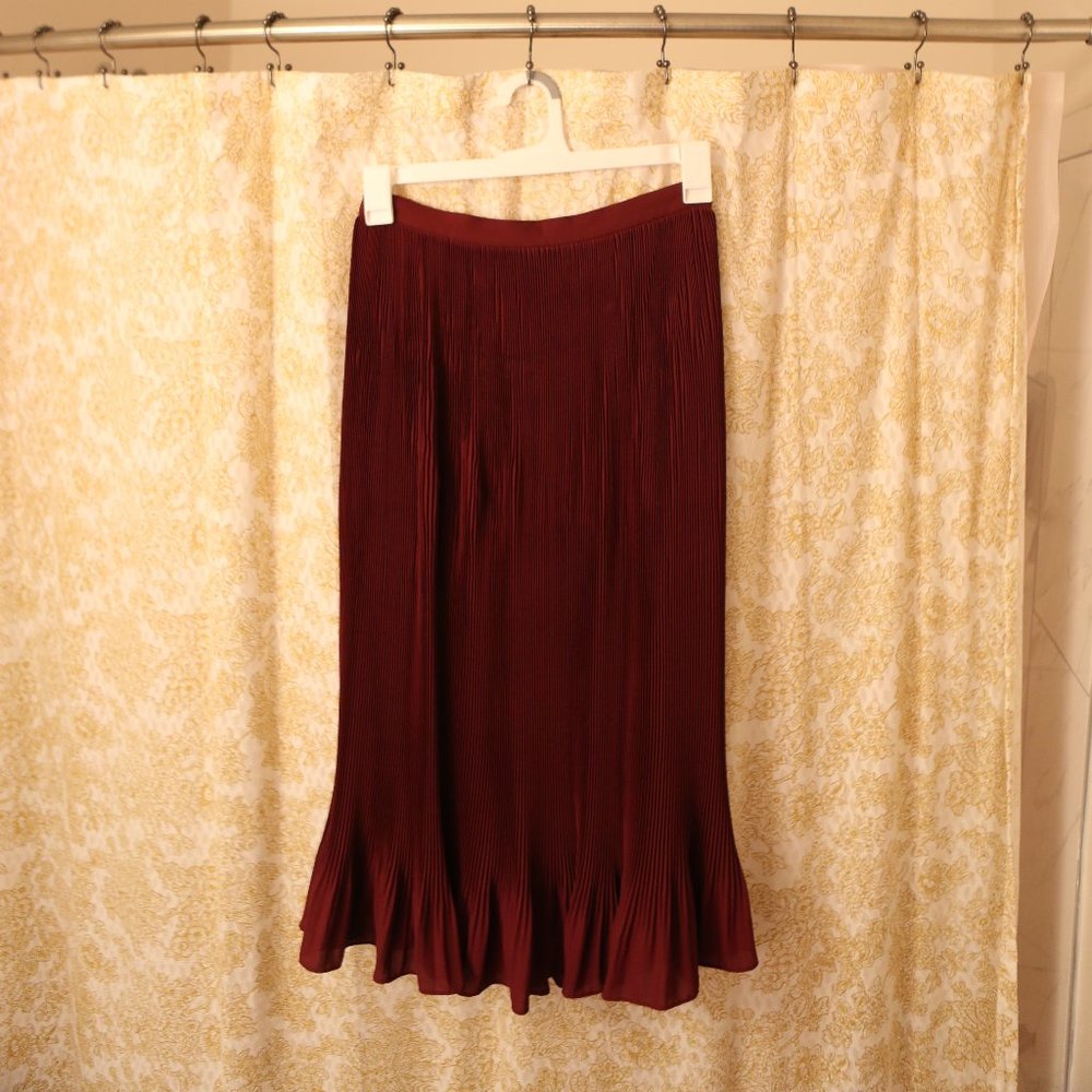 J. Crew Holiday Collection Pleated Midi Skirt